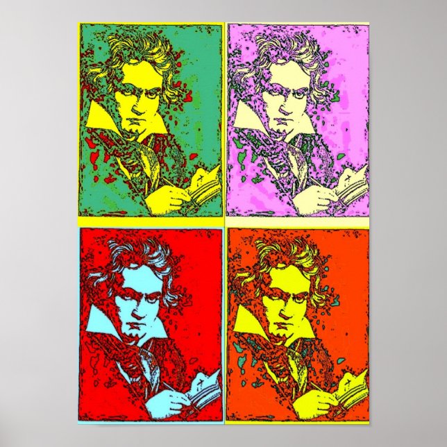 Pop Art Beethoven Poster (Framsidan)