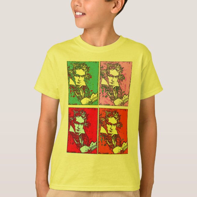 Pop-art Beethoven T-shirt (Framsida)