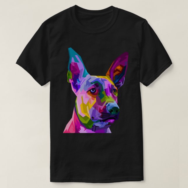 Pop Art Belgium Malinois Shepherd Mechelaar Pullov T Shirt (Design framsida)
