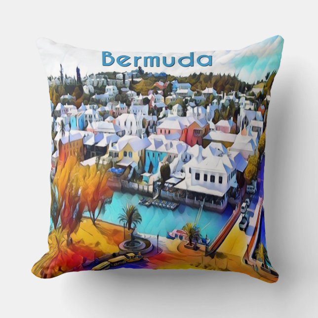 Pop Art Bermuda dekorativ kudde (Framsida)