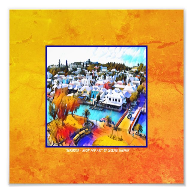 Pop Art Bermuda Fototryck (Framsidan)