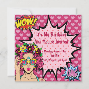 Pop Art Birthday Julkort
