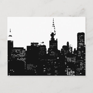 Pop Art Black & White New York Vykort