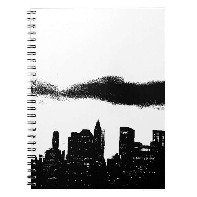 Pop Art Black White NYC New York City Anteckningsbok (Framsidan)
