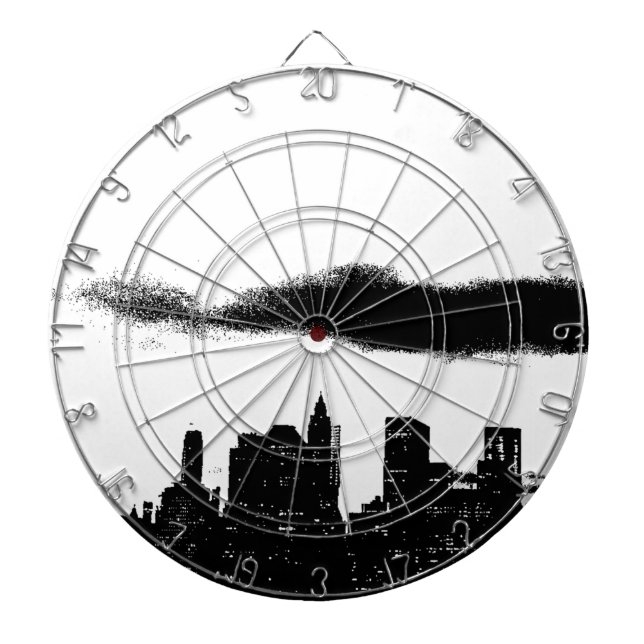 Pop Art Black White NYC New York City Darttavla (Framsidan)