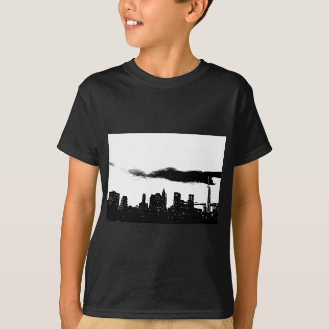 Pop Art Black White NYC New York City Tee (Framsida)