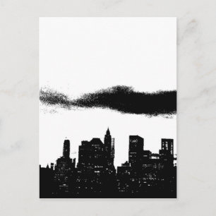 Pop Art Black White NYC New York City Vykort