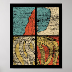 Pop Art bläckfisk, bläckfisk Poster