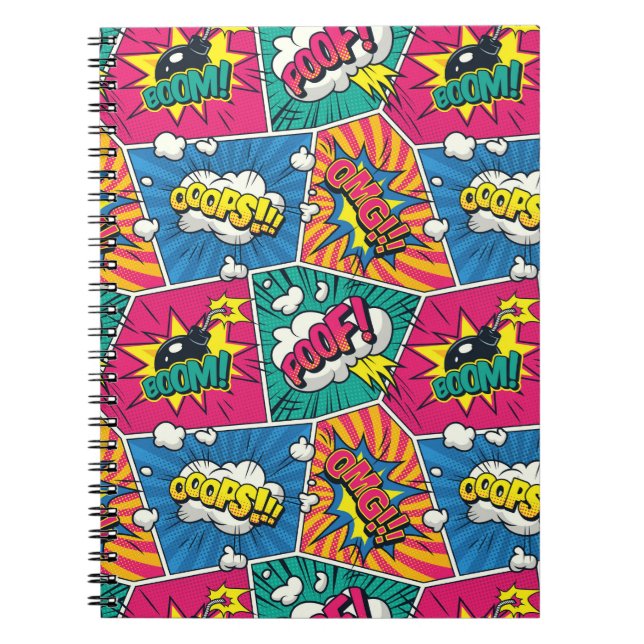 Pop Art Boom Serieteckning Anteckningsbok (Framsidan)