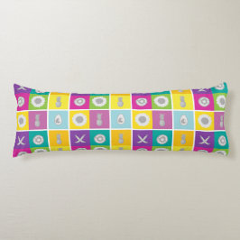 Pop Art Botaniska och fruktbärande kroppsbyggnad Kroppskudde