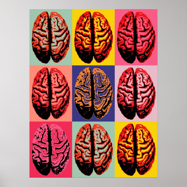 Pop Art Brain Poster (Framsidan)