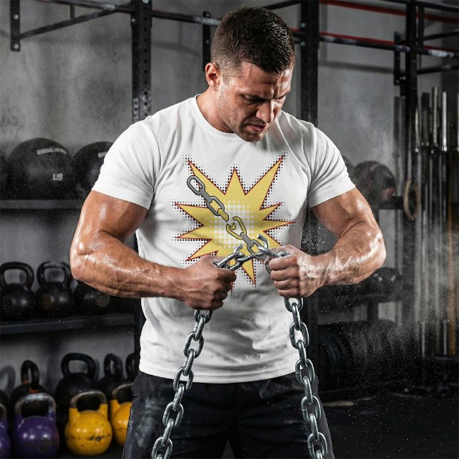 Pop Art Broken Chain Explosion fet Tecknad Stil T Shirt (Skapare uppladdad)