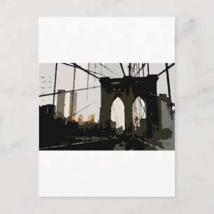 Pop Art Brooklyn Bridge Vykort