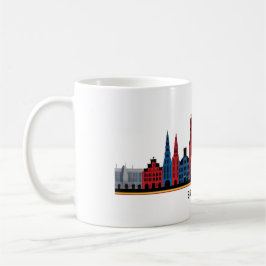 Pop Art Brussels Skyline 1 Kaffemugg