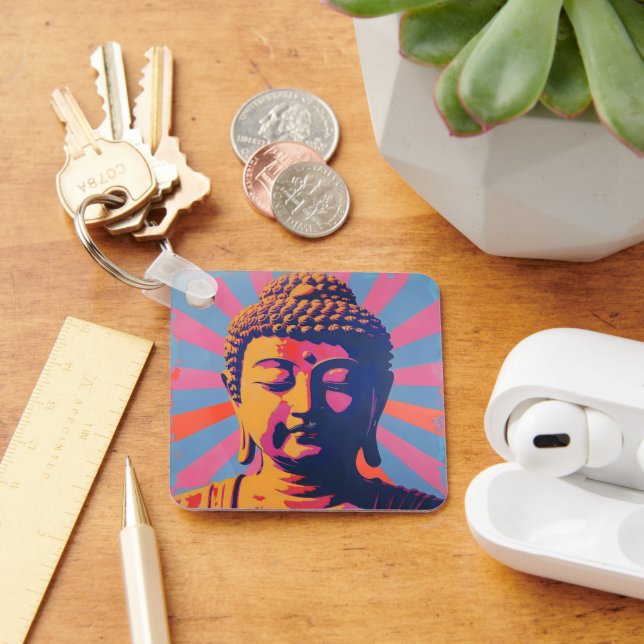 Pop Art Buddha Nyckelring (Skrivbord)