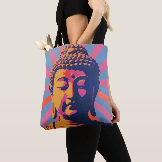 Pop Art Buddha Tygkasse (Närbild)