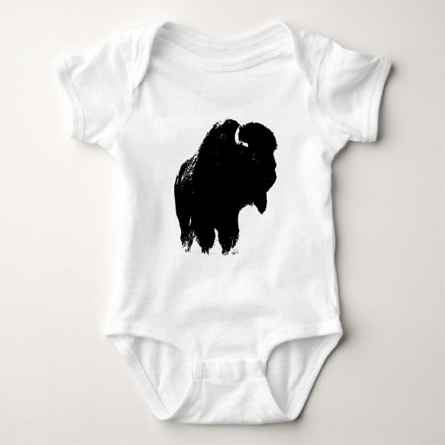 Pop Art Buffalo Bison Silhouette Tee (Framsida)