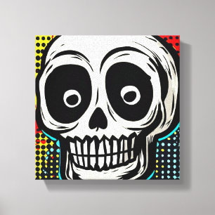 "Pop Art Calavera: En Contemporary Twist Canvastryck