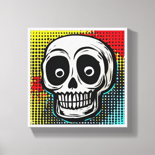"Pop Art Calavera: En Contemporary Twist Canvastryck (Framsida)