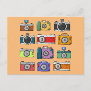 POP ART CAMERAS POSTCARDS VYKORT