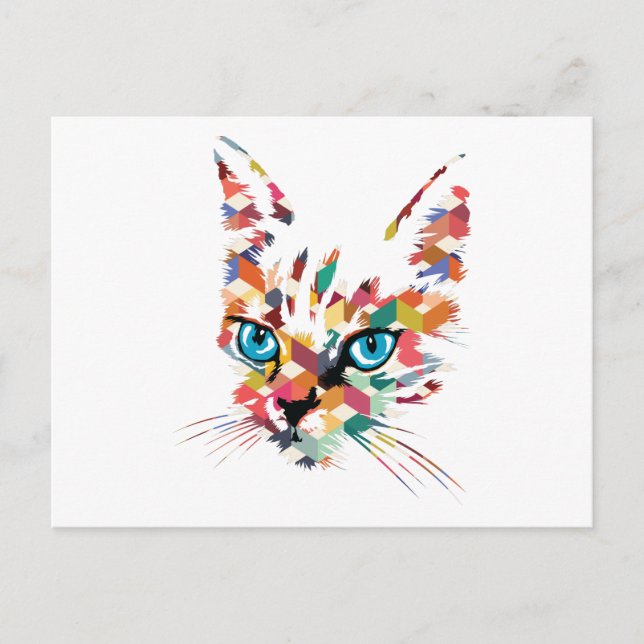POP ART CAT VYKORT (Framsida)