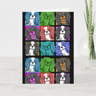 Pop Art Cavalier Kung Charles Spain Kort