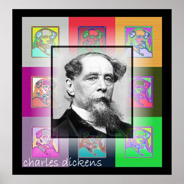Pop Art Charles Dickens Poster (Framsidan)