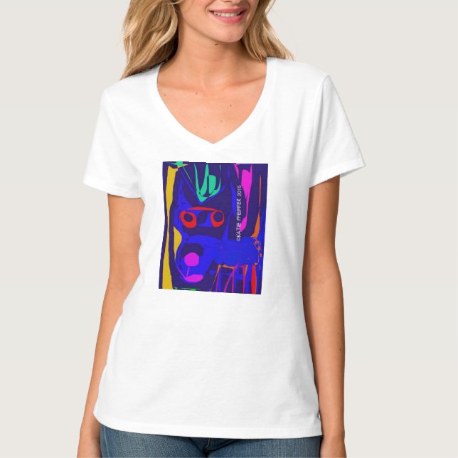 Pop Art Chihuahua T Shirt (Framsida)