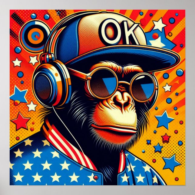 POP-ART CHIMP 6 POSTER (Framsidan)