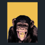 Pop Art Chimpanzase Stickar ut Tunga Poster<br><div class="desc">Digital Computer Animal Art - College Pop Art - Vild Animal Computer Bilder</div>