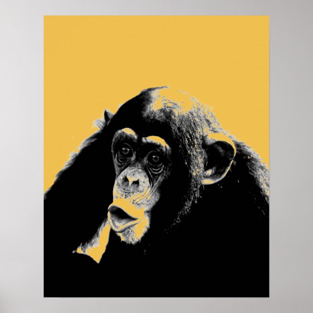Pop Art Chimpanzee Poster (Framsidan)