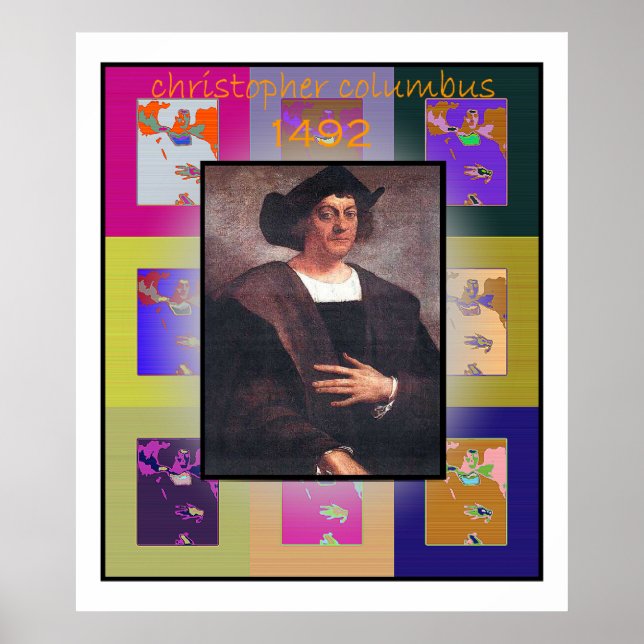 Pop Art Christopher Columbus Poster (Framsidan)
