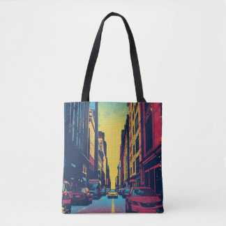 Pop Art City Vibes Tote Tygkasse