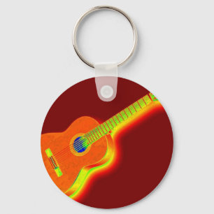 Pop Art Classic Guitar Nyckelring