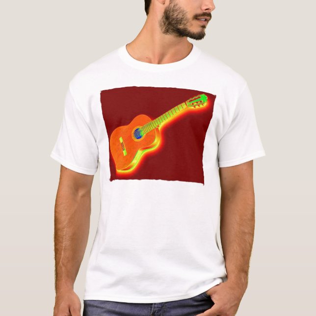 Pop Art Classic Guitar T-shirt (Framsida)