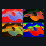 Pop Art Classic Spain Guitar Poster<br><div class="desc">Bilder för musikinstrument - grafisk illustration - Stil klassiskt gitargrafik</div>