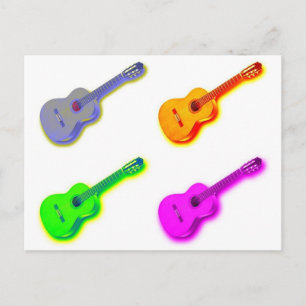 Pop Art Classic Spain Guitar Vykort