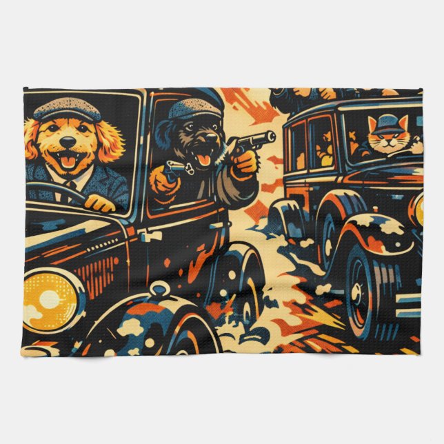 Pop Art Cockapoo gift home decor Kökshandduk (Horisontell)