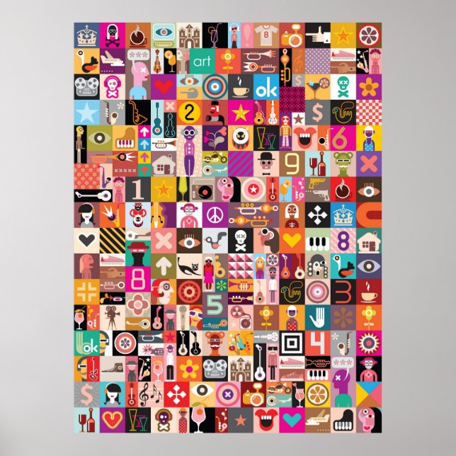 Pop Art Collage Poster (Framsidan)