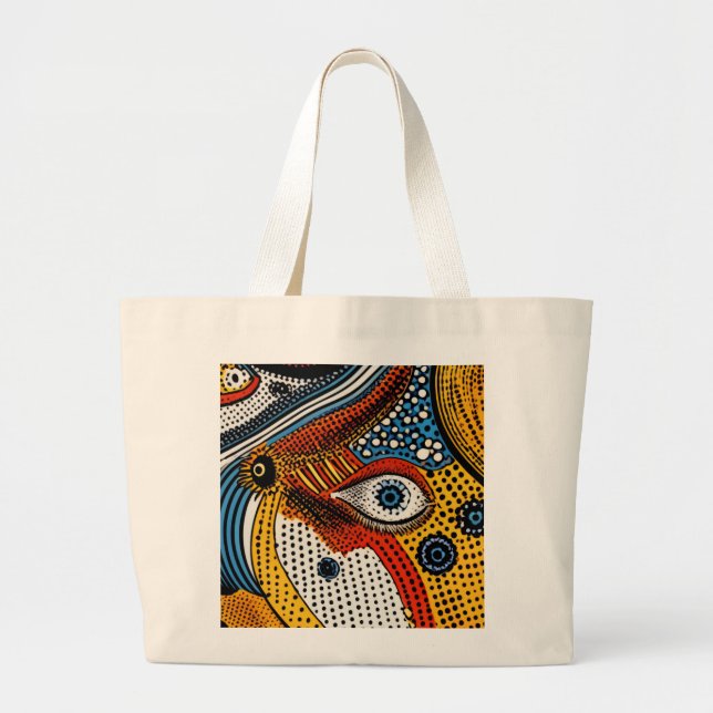 Pop Art Color Splash  Jumbo Tygkasse (Framsidan)