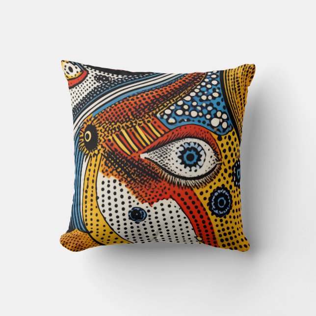 Pop Art Color Splash  Kudde (Framsida)