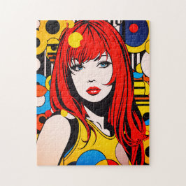 Pop Art Colorful girl Pussel