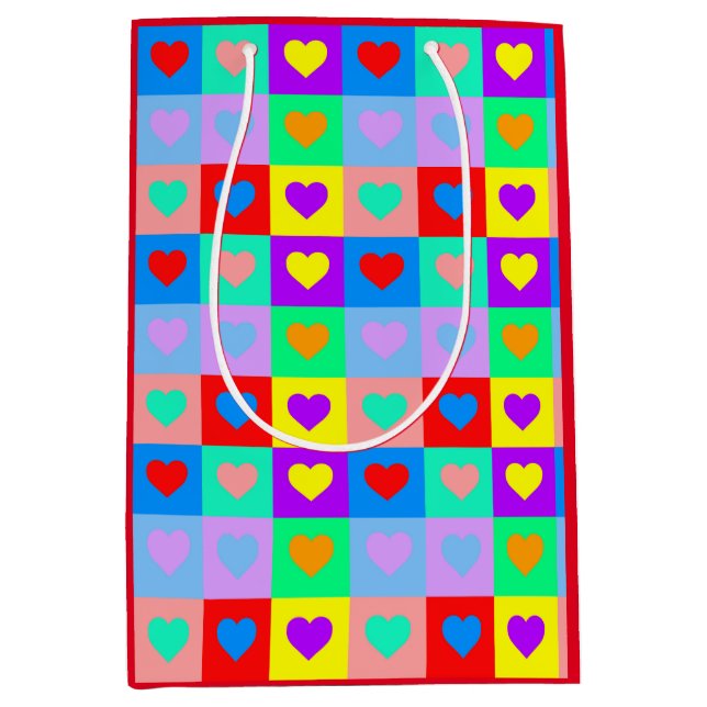 Pop Art Colorful Heart Mönster (Framsidan)