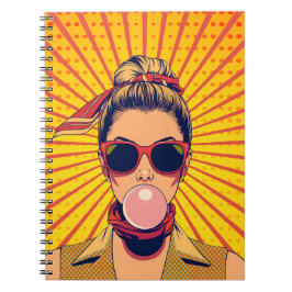 Pop Art Colorido Arte Moderna Vibrante Anteckningsbok