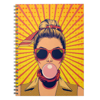 Pop Art Colorido Arte Moderna Vibrante Anteckningsbok