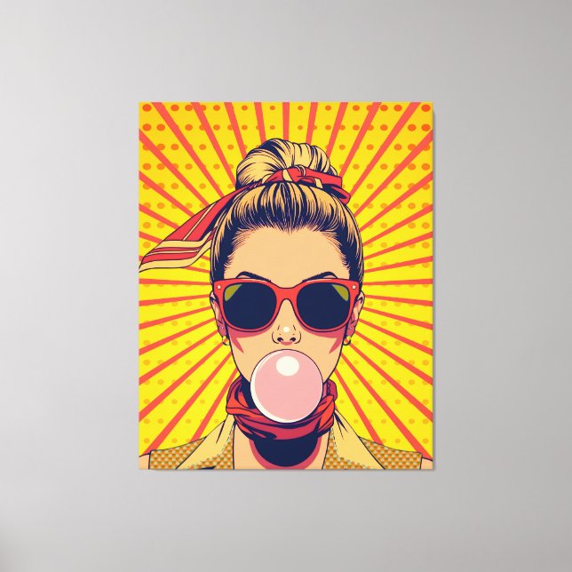  Pop Art Colorido  Arte Moderna Vibrante  Canvastryck (Framsida)