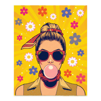 Pop Art Colorido Arte Moderna Vibrante Fototryck