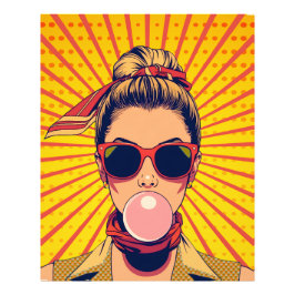 Pop Art Colorido Arte Moderna Vibrante Fototryck