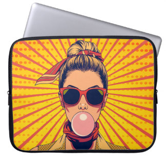 Pop Art Colorido Arte Moderna Vibrante Laptop Fodral