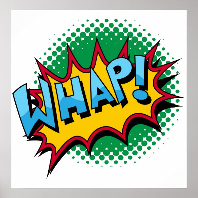 Pop Art Comic Style Whap! Poster (Framsidan)